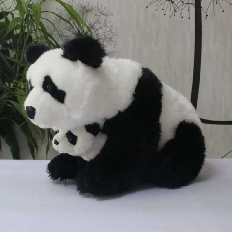 

cute plush panda toy high quality panda mother&baby doll soft gift about 42cm