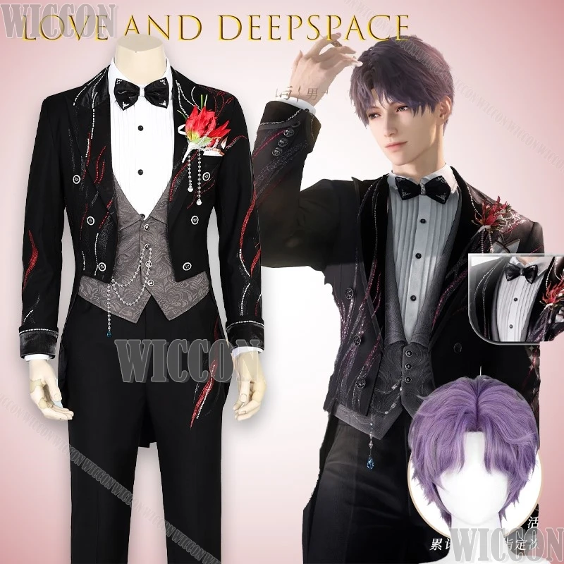 

Rafayel Bridal Cosplay Costume Love And DeepSpace Game Outfit Elegant Wedding Stage Performance Dress Romantic Set Man Cos Suit