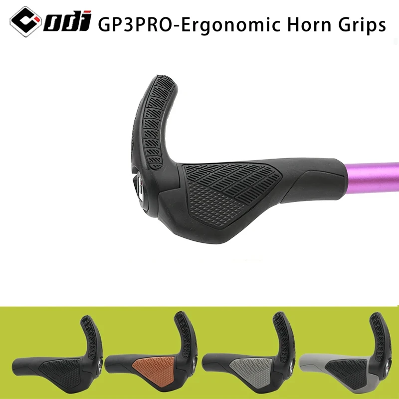 ODI GP3-Pro Ergonomic MTB Grips Comfortable Rubber/Oak Mountain Bike Handlebar Cover Large Pad Lock-on Cycling Racing Parts