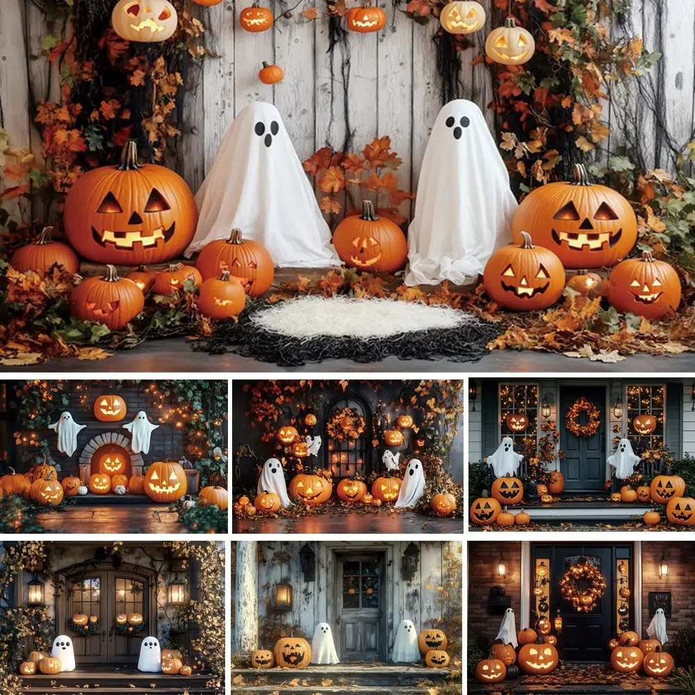 Halloween Photography Backdrop Pumpkin Ghost Baby Kid Portrait Halloween Decoration Photo Background Photostudio Photobooth Prop