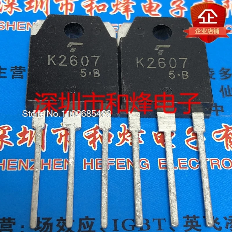 (5PCS/LOT) K2607 2SK2607  TO-3P 800V 9A