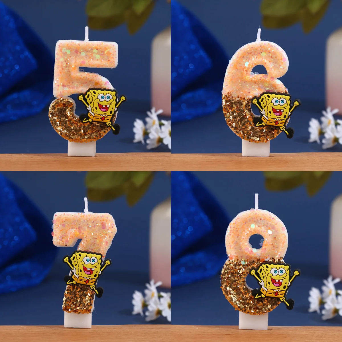 Zebra Candle Supplies - Spongebob Digital Candle Number 0-9 Kids