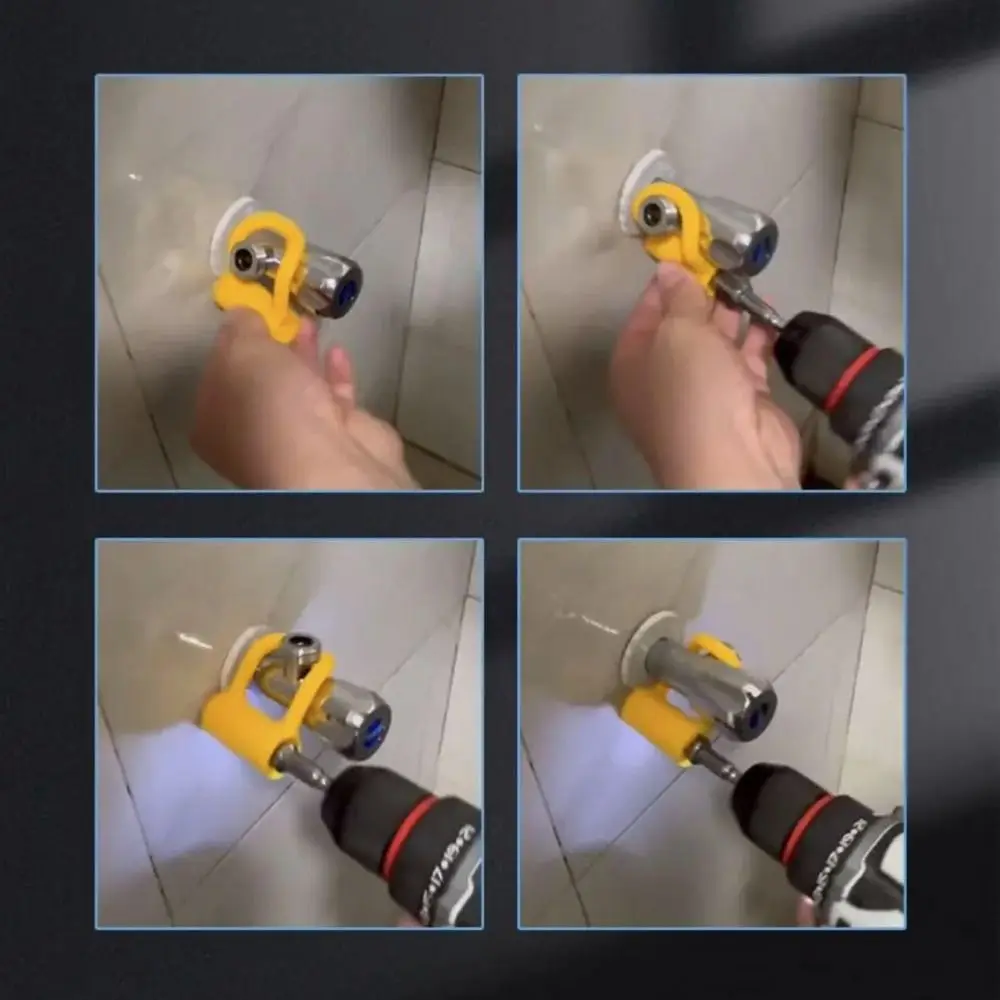 Pequeños espacios desmontar válvula Triangular llave para grifo herramienta de plomería válvula angular llave de baño apriete con barra de extensión