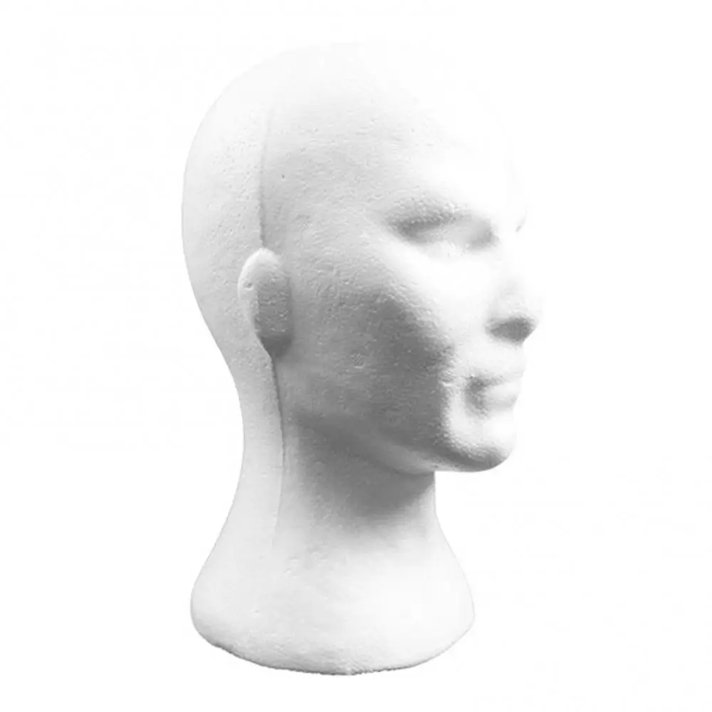 Tête de Mannequin masculin, accessoires de bricolage, moule d'exposition de couvre-chef, modèle de tête en mousse, porte-chapeau