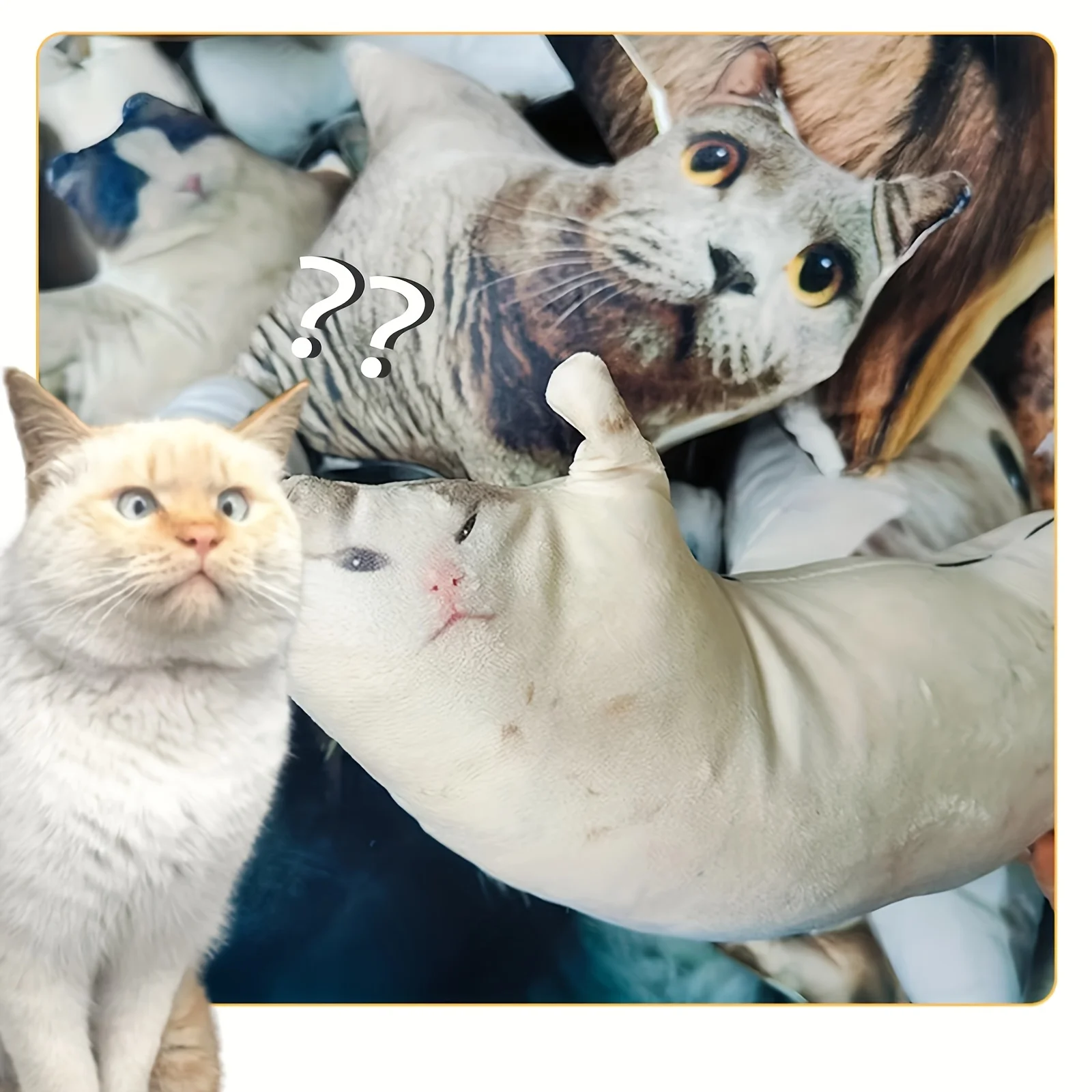 Customized pet photo pillow with personalized ugly and funny design, double-sided printed, perfect gift for cat lovers