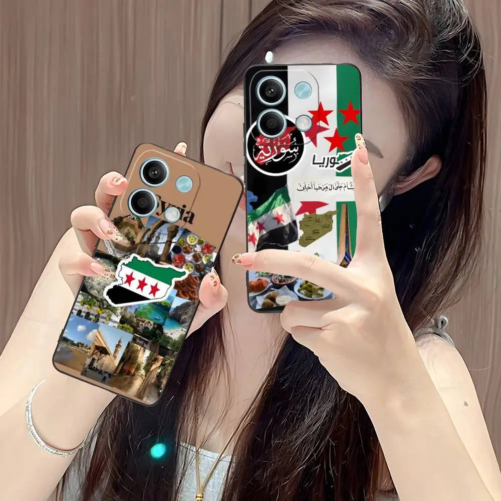 Casing Ponsel Bendera Suriah untuk POCO M7 M6 M5 M4 M3 X7 X6 X5 X4 X3 Pro GT 5G, Cetak Warna, Pelindung Smartphone, Casing Cantik