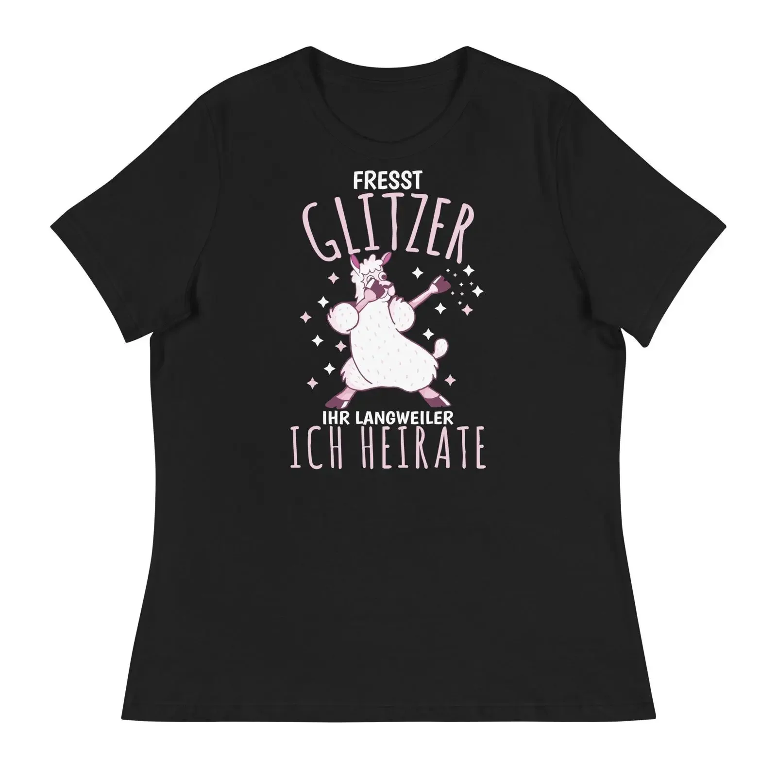 Eat glitter you bores I'm getting married Bride JGA Loose women's t shirt vintage Washed Stylish Slightly Comfortable graphic
