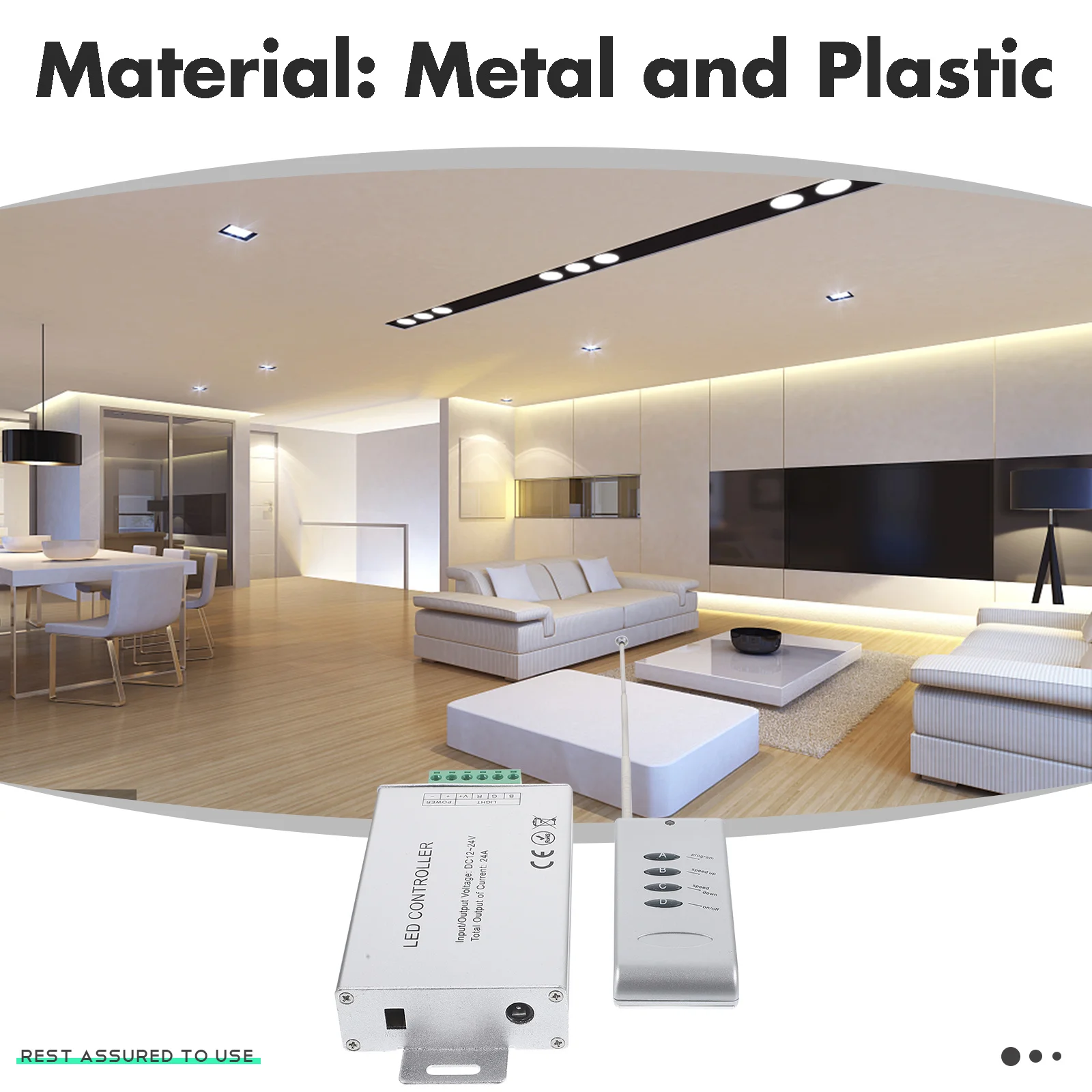 وحدة تحكم Led تيار مستمر 12-24 فولت 24A لأضواء شريط Ws2812B نطاق 20 متر بدون اتجاه جهاز تحكم عن بعد لاسلكي #2