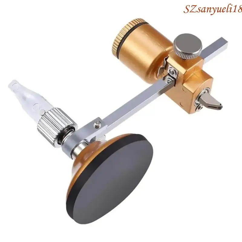 94PC Portable Circular Glass Cutter Calibrated with Round Knob Handle Suction Cup
