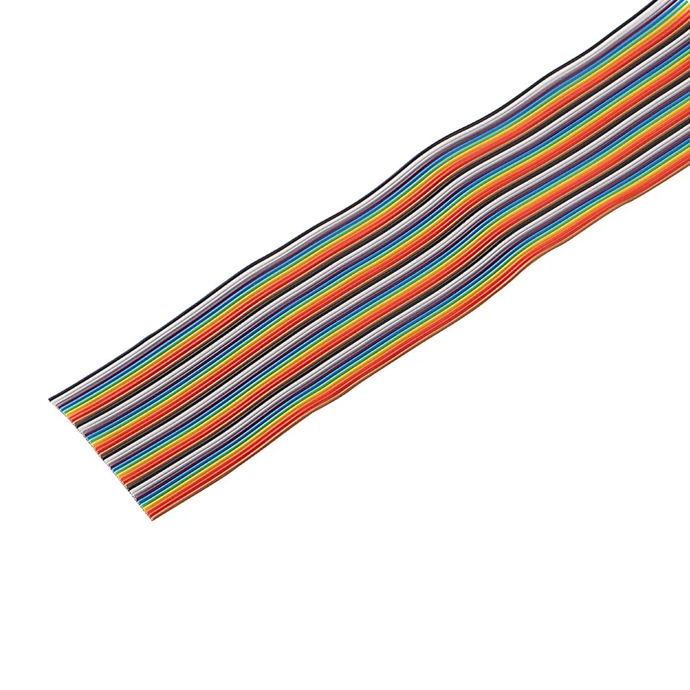 1/3/5Meter 6/8/10/14/16/18/20/24/26/34/40P 1.27mm Pitch Color Flat Ribbon Cable Rainbow DuPont Wire For IDC 2.54mm FC Connector