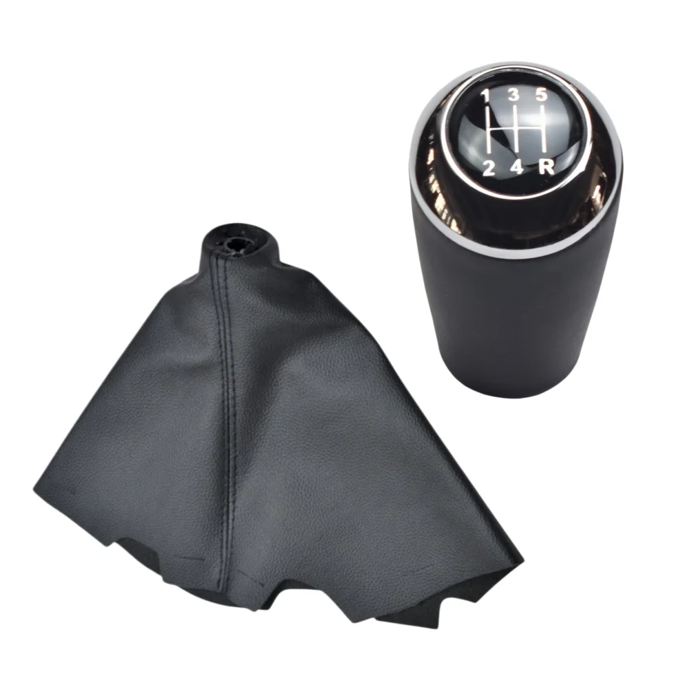 For MAZDA 3 BL 2006-2012 5-Speed or 6-Speed Manual Gear Shift Knob with PU Leather Gaitor Boot Cover Replacement
