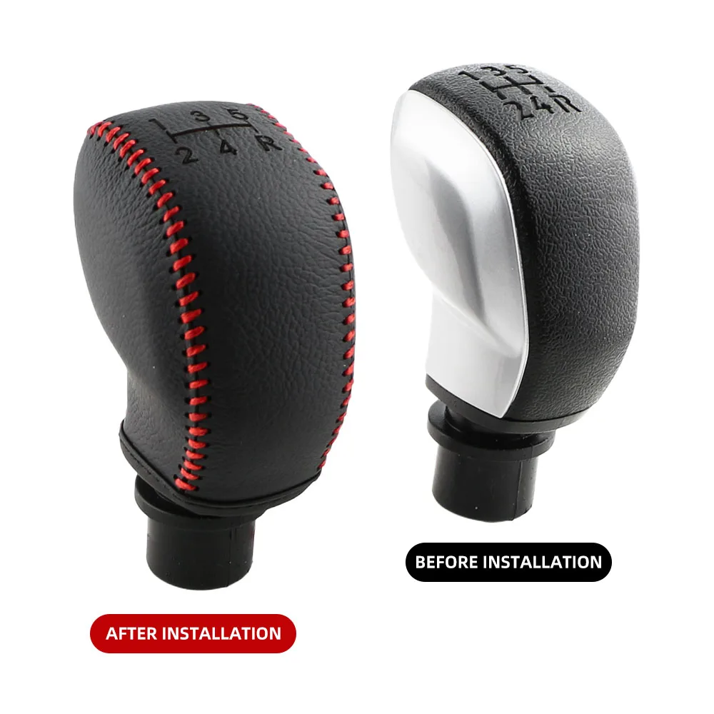 For Peugeot 208 301 308 2008 Partner Rifter for Citroen C3 MT 5 Speed Car Gear Shift Knob Head Cover Leather Handball Case
