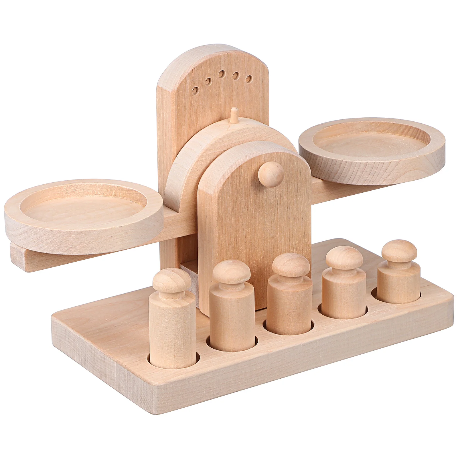 Wooden Balance Scale Kids Educational Puzzle for Teaching Playthings Child
