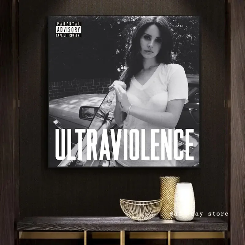 لانا ديل ري ستار موسيقي غطاء ألبوم الملصقات ، عالية الجودة الفن صور ، ديكور المنزل ، قماش اللوحة ، جدار الفن ، الجمالية غرفة ديكور #2