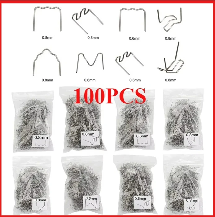 

100PC Nail Automotive Soldering Tools Hot Stapler Staple for Plastic Welder Gun Car Bumper Repair Welding Machine Kit Soldering
