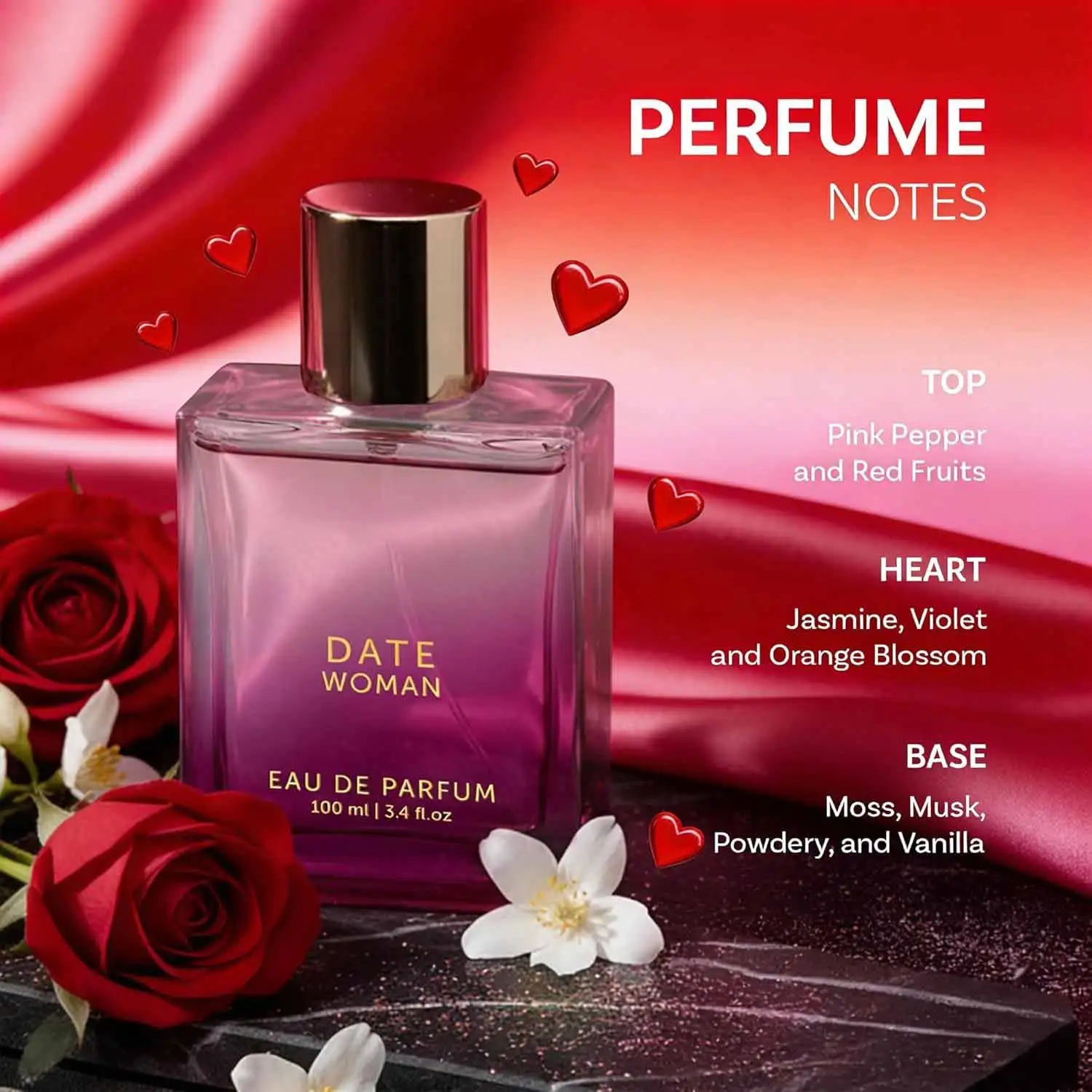 

Luxury dating ladies perfume | floral, pink pepper, jasmine and moss fragrance | lasting fragrance