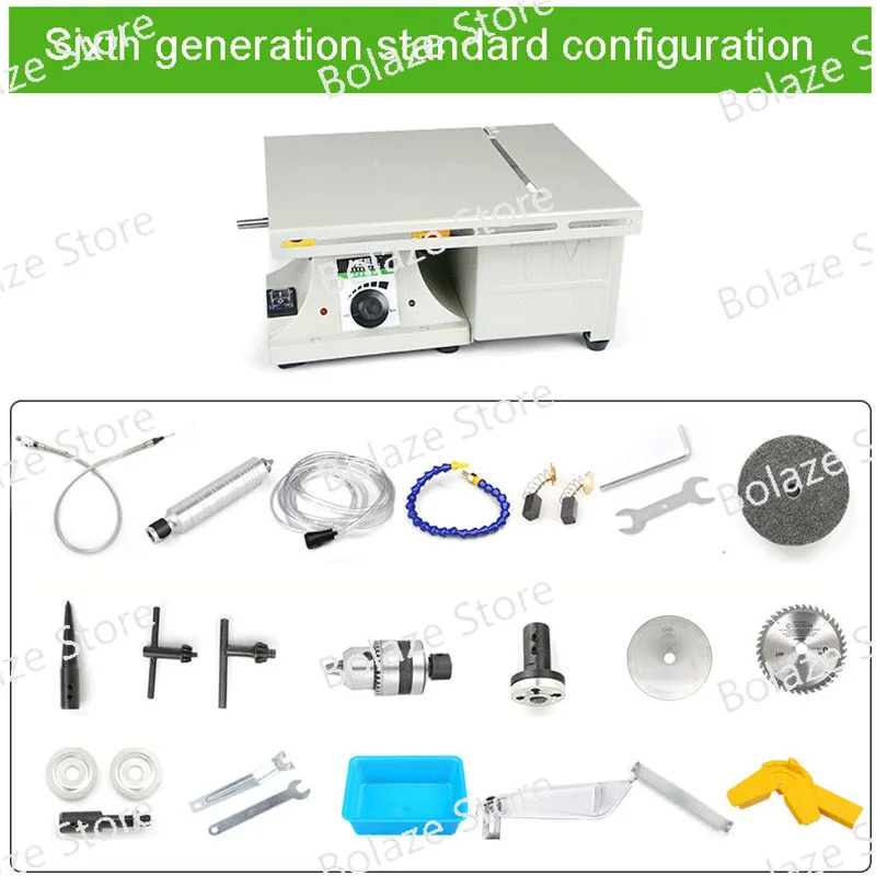 220V Multifunction Grinding Polishing Machine Mini Table Saw Stone Polisher Jade Engraving Machine Portable Jade Cutting Machine