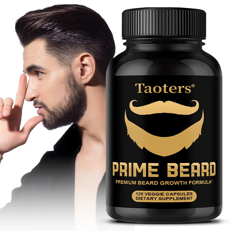 Men's Hair and Beard Growth Supplement with Biotin and Multivitamins – Promotes Beard and Hair Growth, Helps Reduce Hair Loss