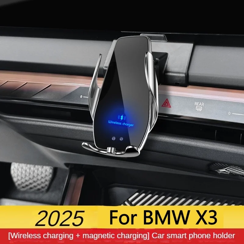 

2025 For BMW X3 Mobile Phone Holder Wireless Charger Car Mount Navigation Bracket GPS Support