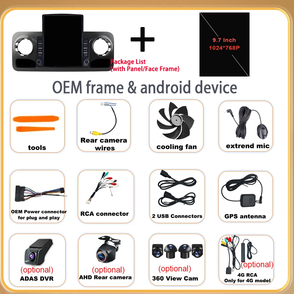 Car Radio 9.7“ For Mercedes Benz Sprinter Spinway W907 2018 2019 2020 - 2022 Android 16 Auto head unit Multimedia  Carplay Video view 6