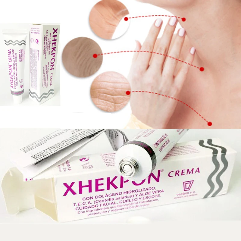 

Xhekpon Crema Face Neck Cream 40ml Neckline Cream Wrinkle Smooth Anti Aging Whitening Cream Moisturizing Nourishing Neck Care