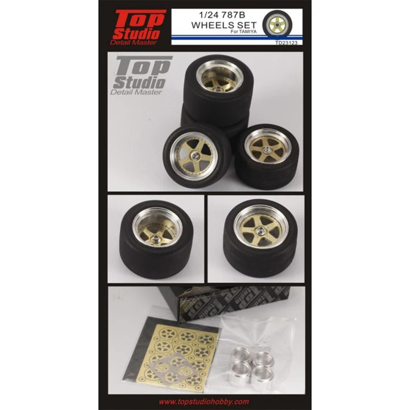 Top Studio TD23123 1/24 787B Wheels Set For Tamiya Detail-Up Set Model Car Modifications Hand Made Model Set