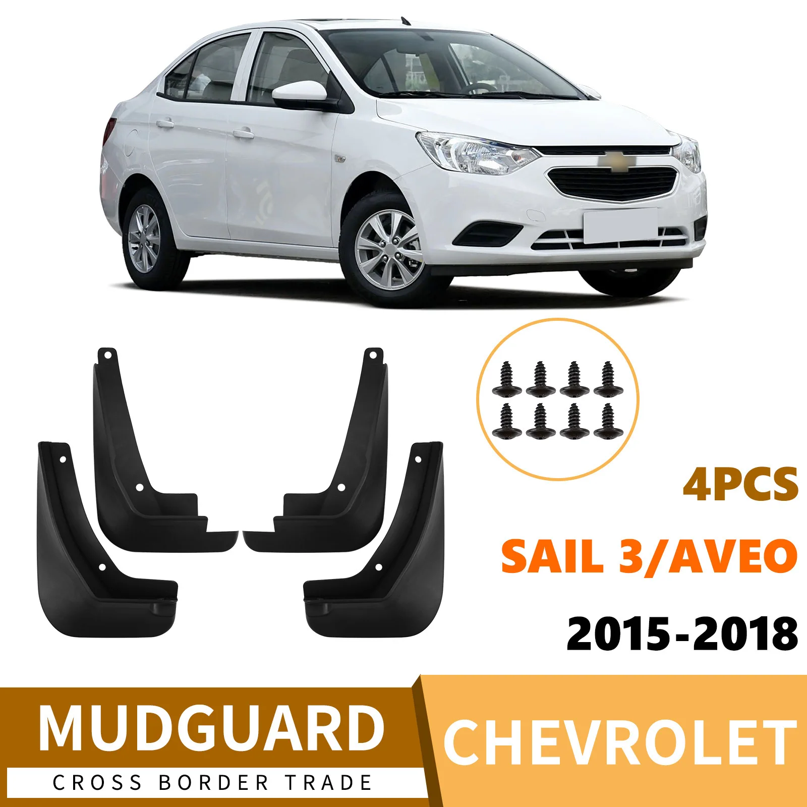 For Chevrolet Sail 3 Aveo 2015-2018 car fender tiles 4runner accessories mud flaps fender flares