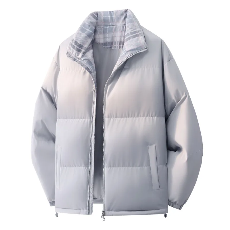 Vestes en coton d'automne et d'hiver, nouvelles vestes en coton épaisses et chaudes pour hommes, veste en coton ample avec col montant