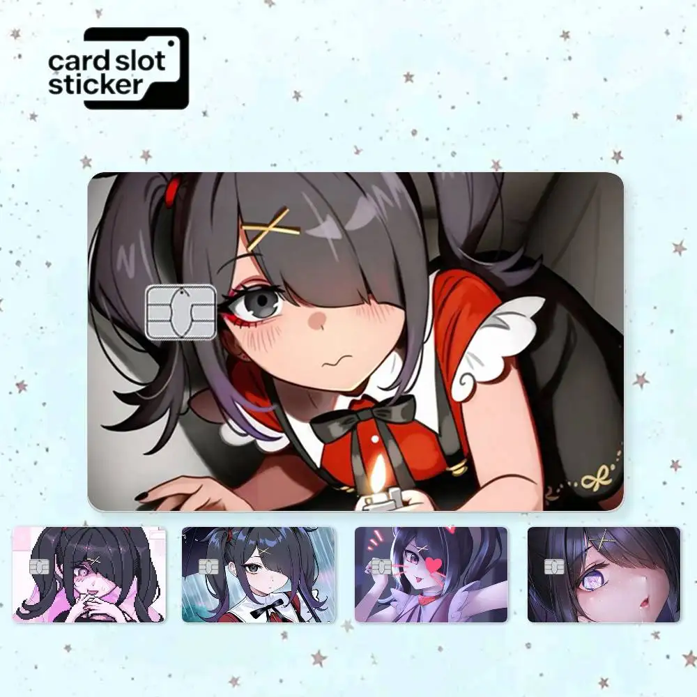 Game Ame chan Rain Credit Card HD Stickers Game Card Decal Small Chip Waterproof Sticker