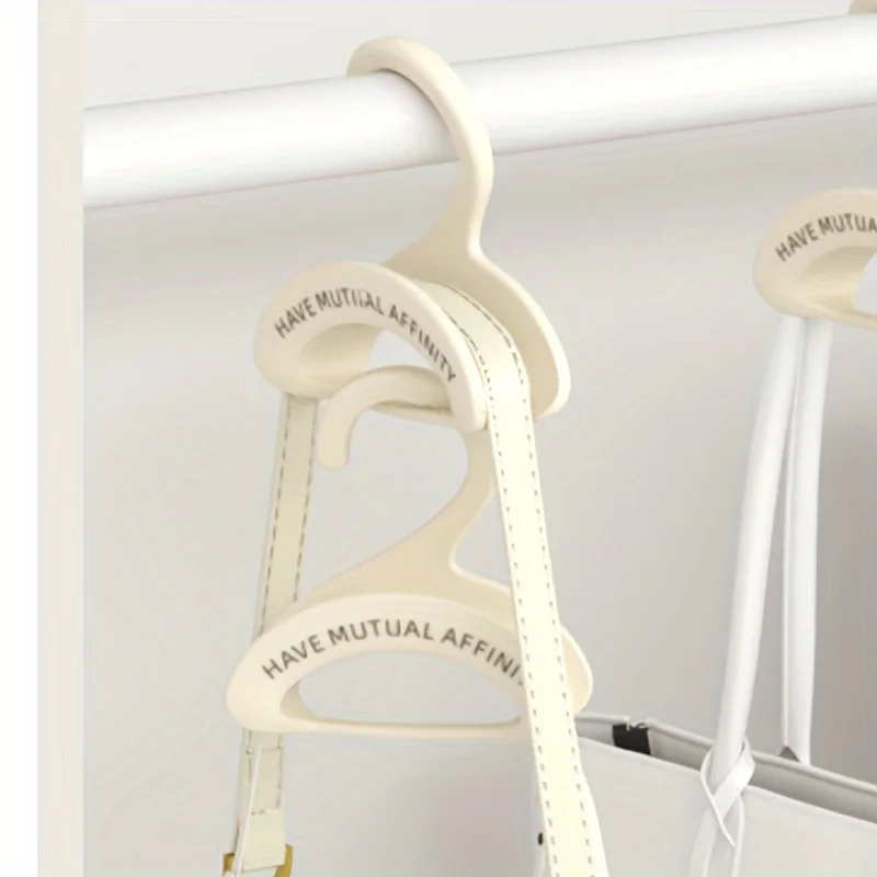 Wardrobe Hanging Bag Rack without Traces,  Rack for Scarves and Ties, Arch-shaped Hanger Rack that can be Stacked Gold hangers