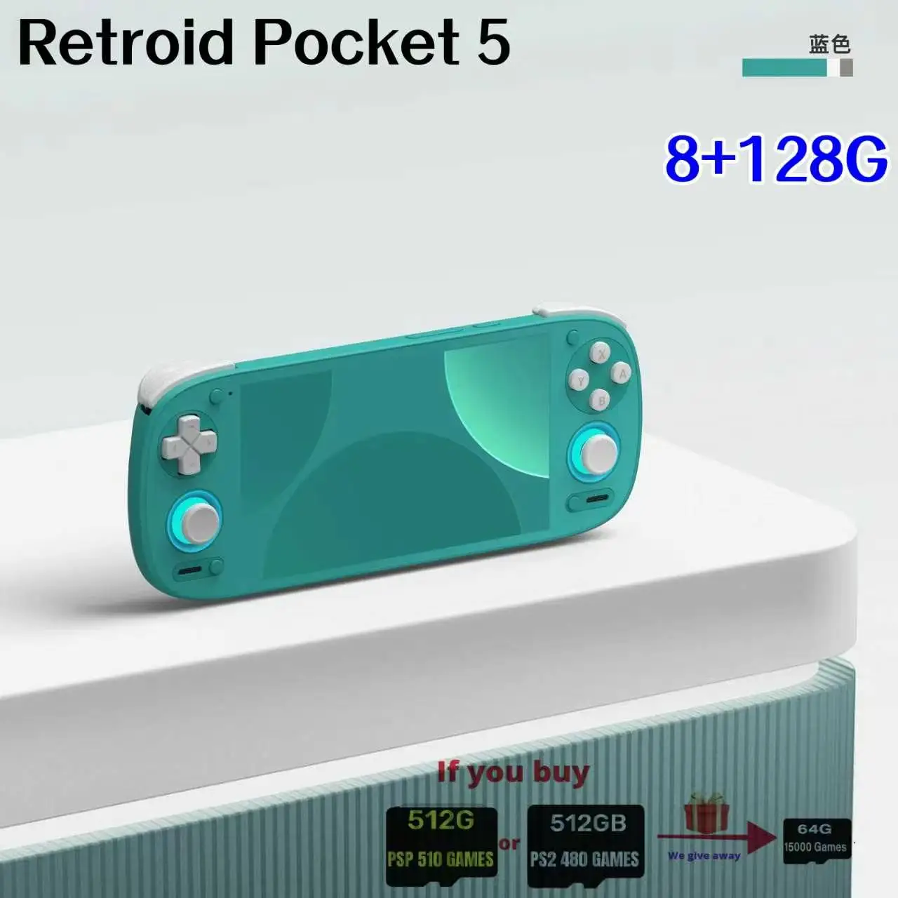 Retroid Pocket 5 RP5 Retro Handheld Video Game Console Video Player 5.5 Inch OLED Touch Screen Android13 Wifi Bluetooth PSP PS2 image 3