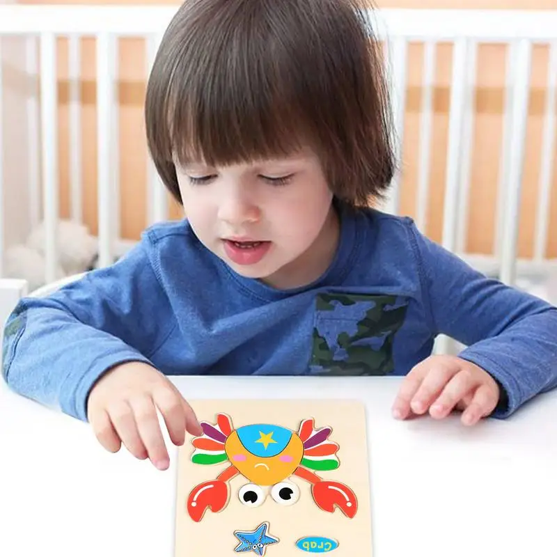 Animal Puzzles For Kids Colorful Lovely Animal Puzzle Wood Jigsaw Fun Puzzle Games Learning Toys For Preschool Boys Girls