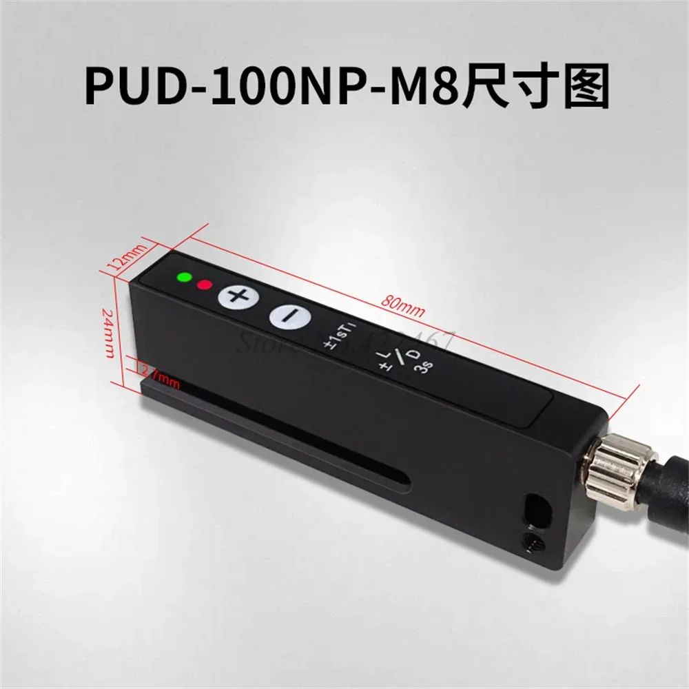 1 قطعة BOJKE PUD-100NP-M8 غير شفافة بطاقة لاصقة كشف الاستشعار التعبئة والتغليف وسم