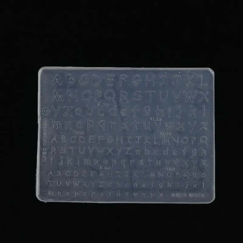 Creative Transparent Silicone Nail Art Mold Alphabet Pattern Versatile DIY Nail Artistic Tool For Professional Salon & Home Use
