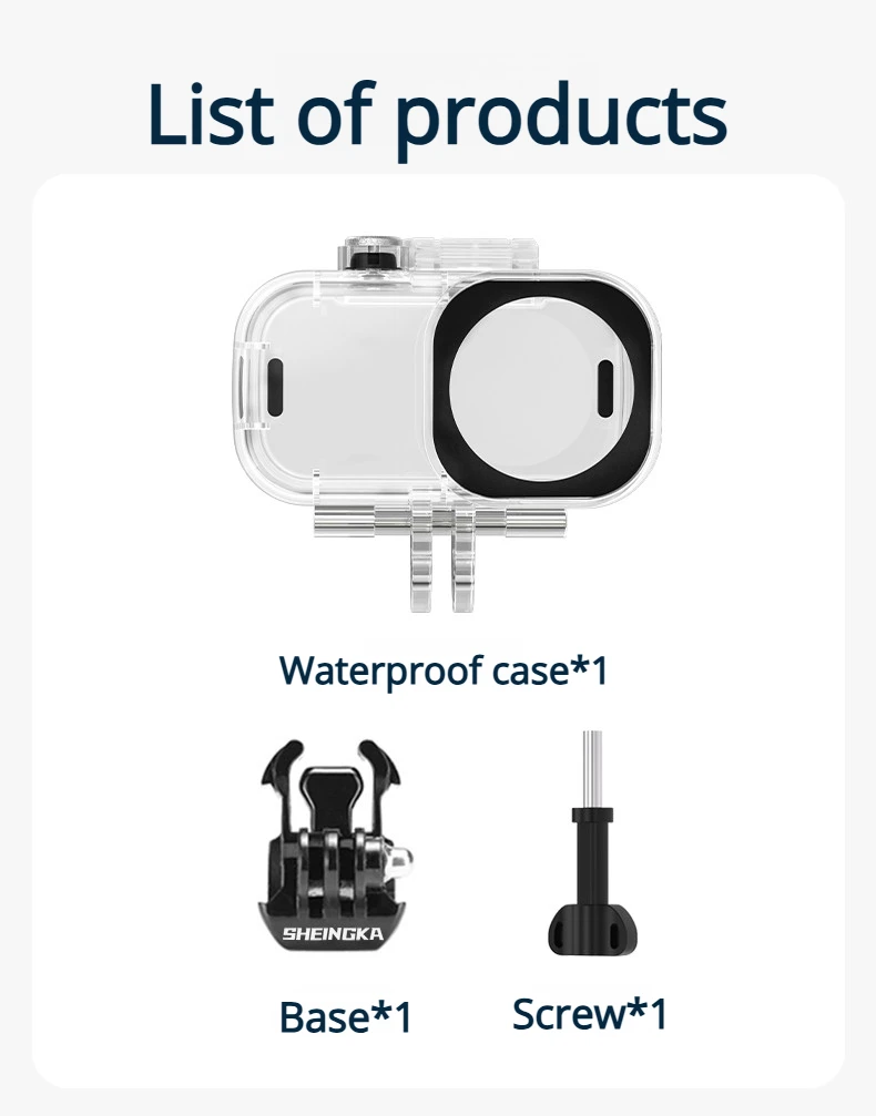 Professionelles 45M Tauch-Wasserdichtgehäuse für DJI Osmo Nano Thumb Action-Kamera Sturzsicheres Unterwasser-Schutzgehäuse – Detail 10