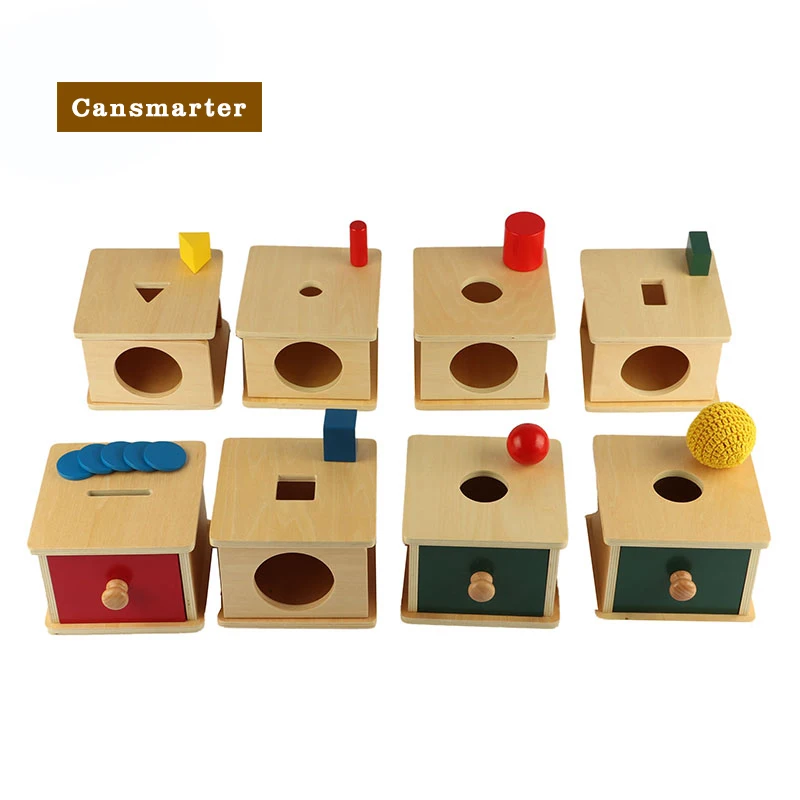 

Montessori Baby Toys Educational Learning Teaching Aids Wooden Imbucare Box Series Eight Piece Suit Board Games Toys Children