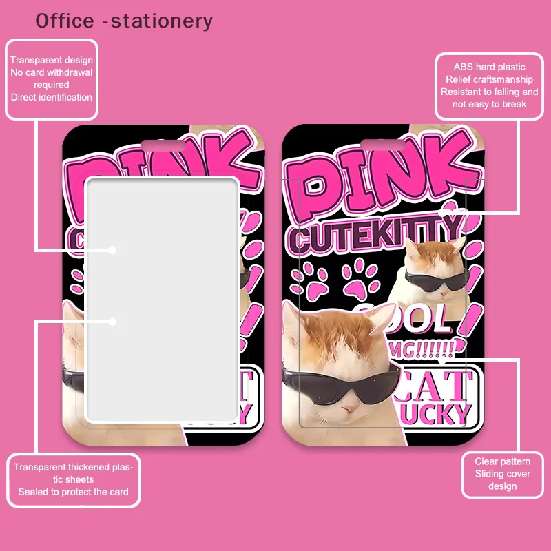 Fun Cat And Dog Expressions, Public Transportation Card, ID Card, Bank Card Holder, Door Card, Keychain