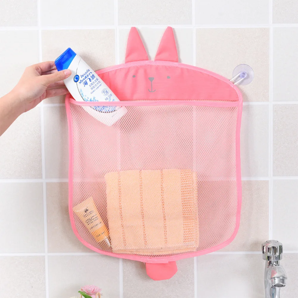 Baby Cartoon Animal Shape Shower Mesh Bag para Bath Brinquedos Pendurado Banheiro Storage Organizer Holder Crianças Water Toy Net Bag