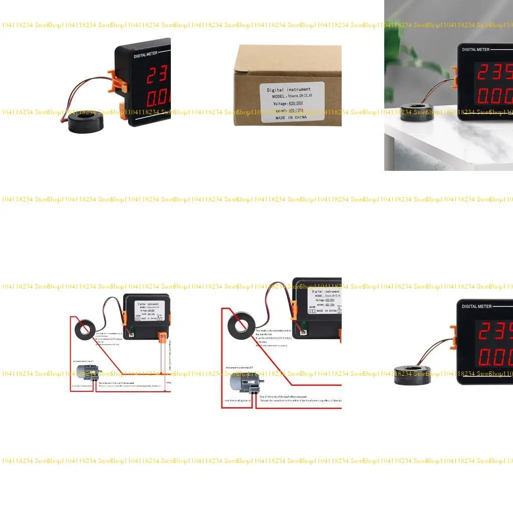 

P9FB AC50-500V AC1-120A Цифровой метр-манометрический манометра Ampermeter Ampermeter Mounting Mounting