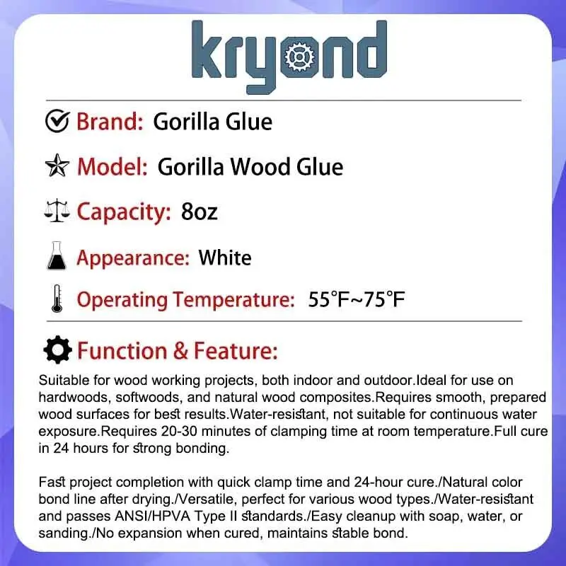 لاصق خشب غوريلا 8 أونصة مشاريع كاملة سريعة #2