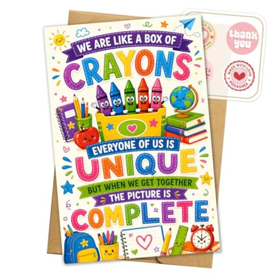 

Back to School Card Crayons Inspirational Card for,Students We Are Like a Box of Crayons Card Back to School with CrayonsInspir