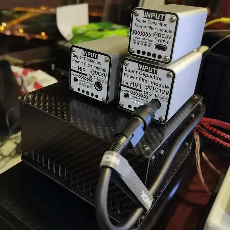 Novo filtro de potência 12v 5v 9v dc2.1 super farad capacitor filtragem para equipamentos de áudio e vídeo hifi amplificador dac