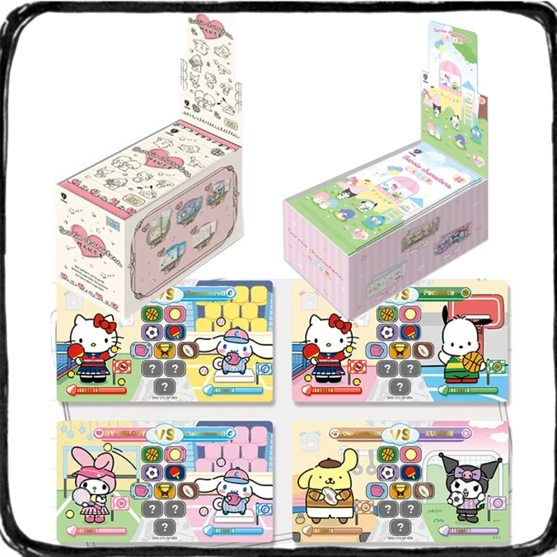 Caja Original Sanrio Family Time, Tarjeta Conmemorativa, Tarjeta Coleccionable Original, Hello Kitty, My Melody, Kuromi, Tarjeta de Regalo