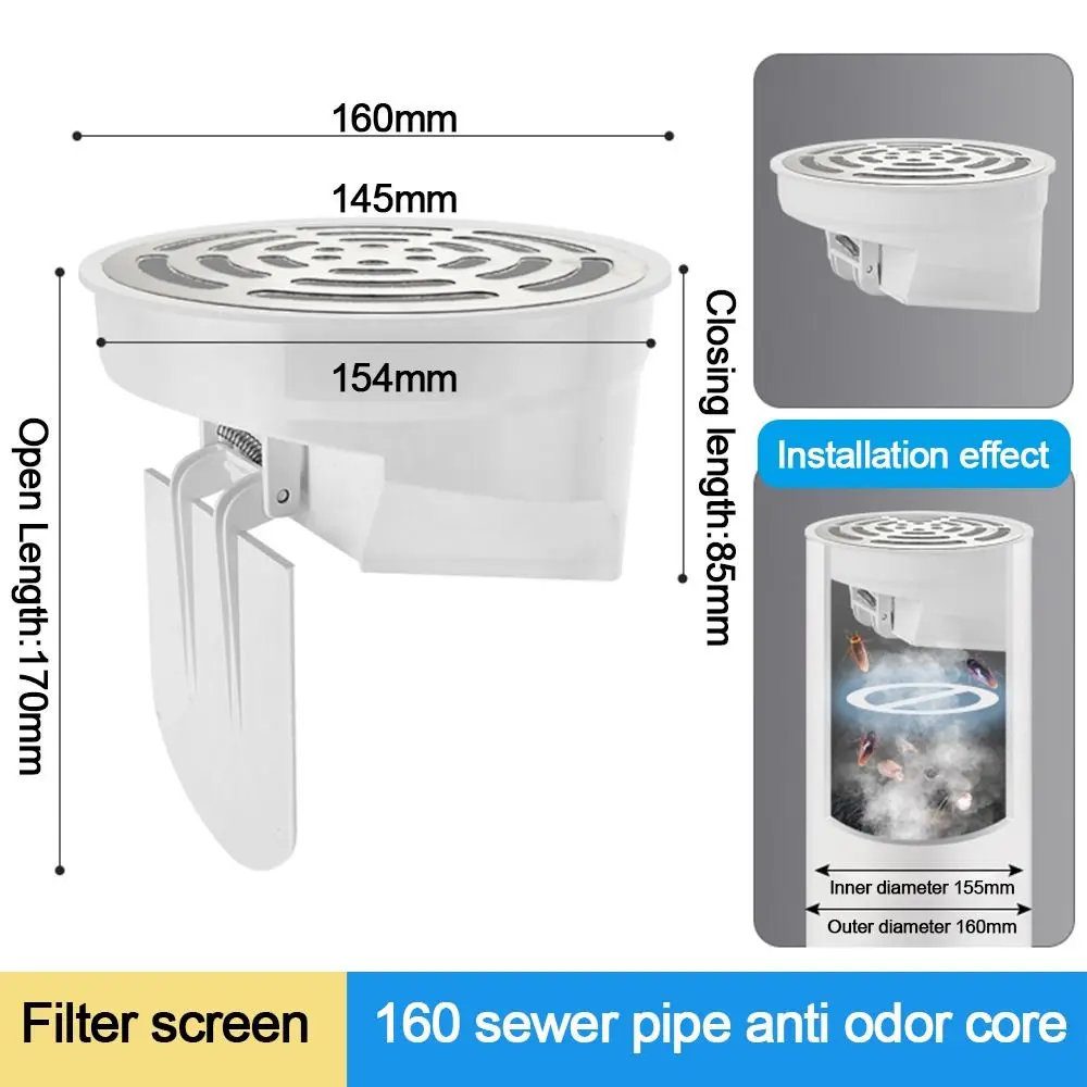 Anti-leak Drainage Pipe Floor Drains Automatic Closing Odor-resistant Rain Pipe Cap Floor Outlet Replacement Strainer Plug