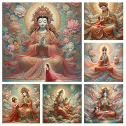 Tara Buddhist Full Drill diy Diamond Painting Cross Stitch Mosaic guanyin Buddha zen 5D Diamond Embroidery Wall Religious Decor