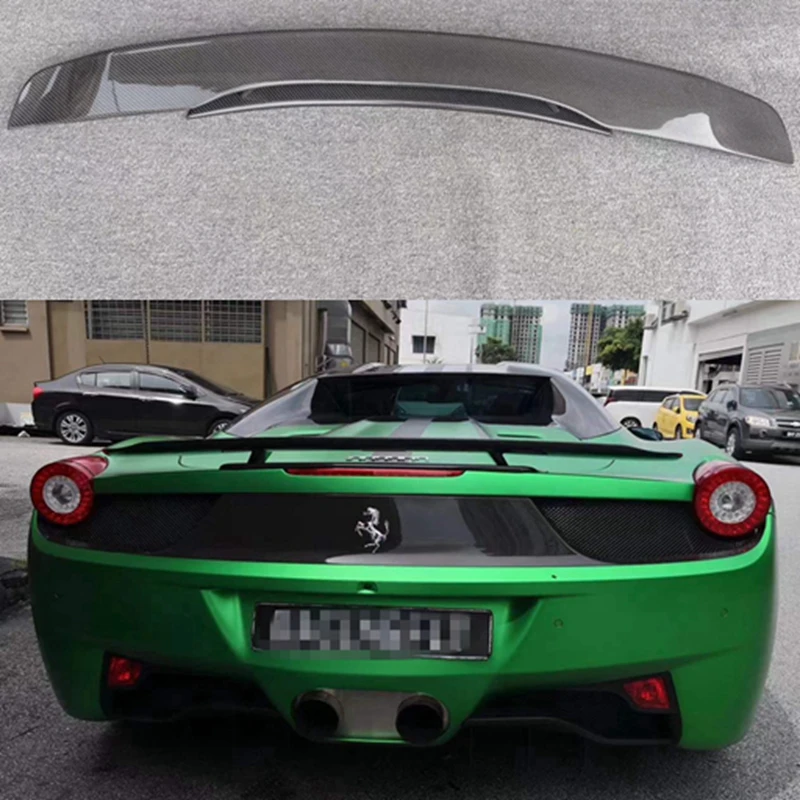 Для Ferrari 458 Coupe Convertible 2011 2012 2013, Стайлинг автомобиля, задний спойлер из углеродного волокна, украшение на крыло багажника