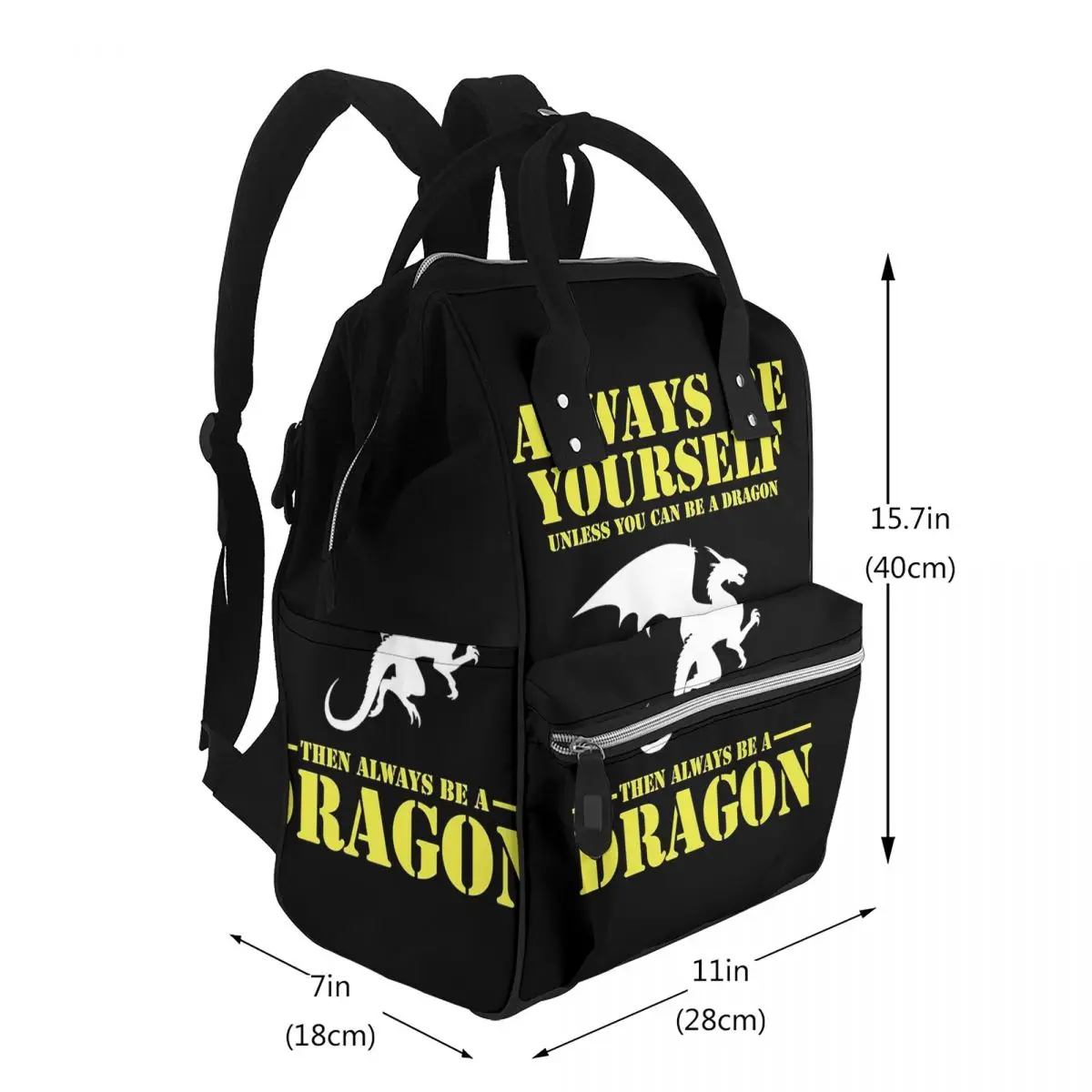 Always Be Yourself Dragon Student Backpack School Bag Hiking Travel Daypack for Men Women Bookbag Shoulder Bags