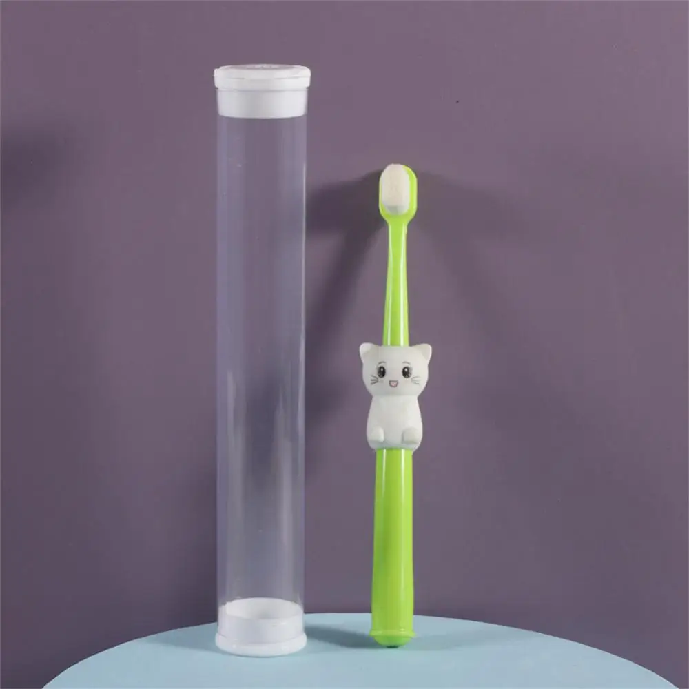 Baby Toothbrush Children Cute Cat Style Children\'s Teeth Oral Care Cleaning Brush Soft Silicone Toothbrush Baby Items 1-2Y