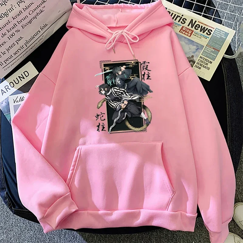 أنيمي شيطان القاتل مطبوعة هوديي الرجال عادية Harajuku البلوز شارع العليا موضة الخريف الشتاء كم طويل الصوف بلوزات