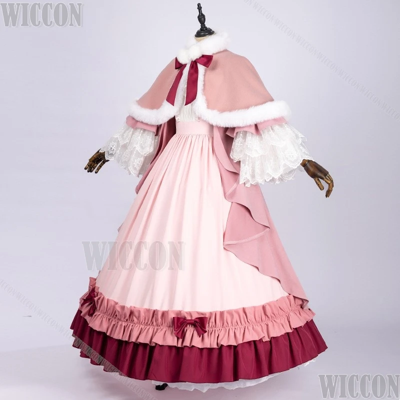 Victorique De Blois Anime GOSICK Cosplay Costume Women Vintage Victorian Blue Pink Dress Blonde 120CM Wig Holloween Customized